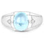Bague en argent sterling avec topaze bleue suisse et topaze blanche de 3,67 carats