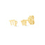 Boucles d'oreilles en or jaune 14k Vierge