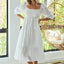Charming Summer Dot Flounce Sleeve Midi Dress