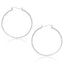 10k White Gold Polished Hoop Earrings - 40mm