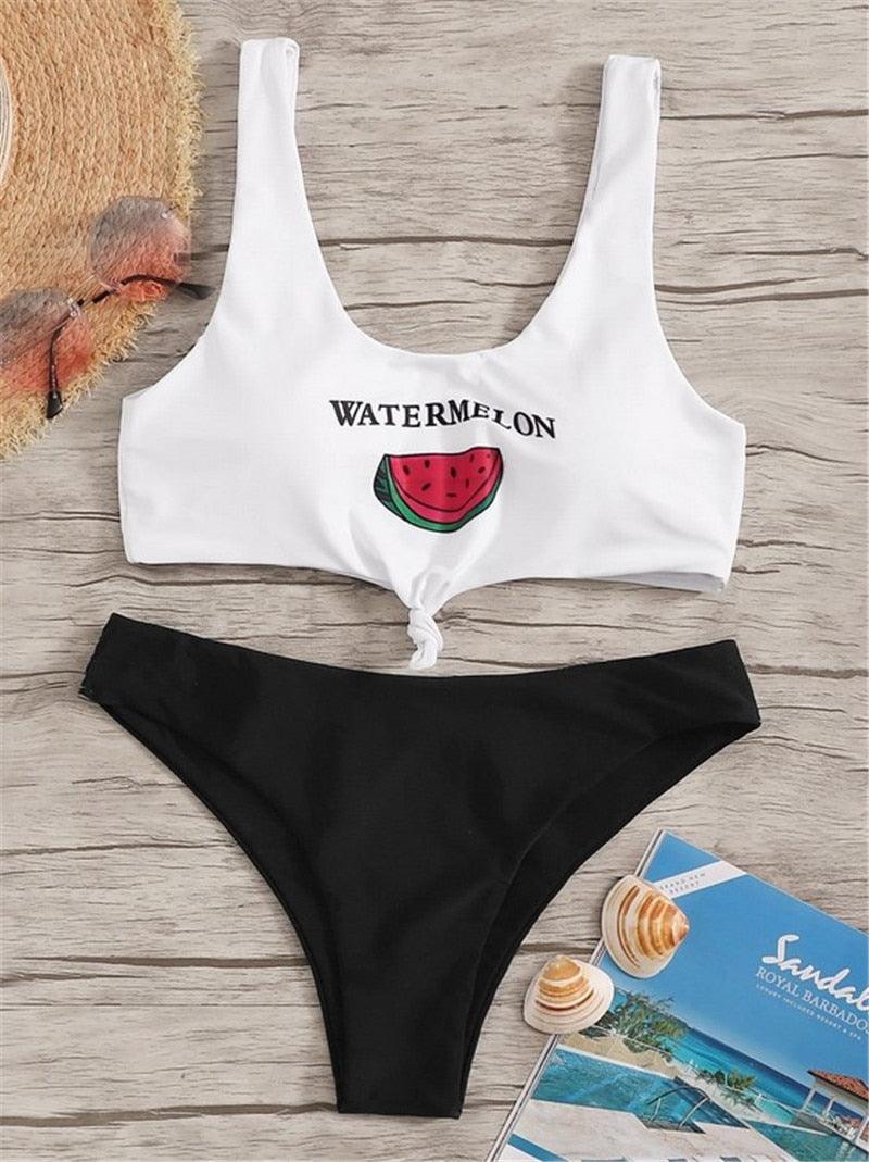 Ensemble de bikini deux pièces élégant à imprimé léopard