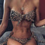 Ensemble de bikini deux pièces élégant à imprimé léopard