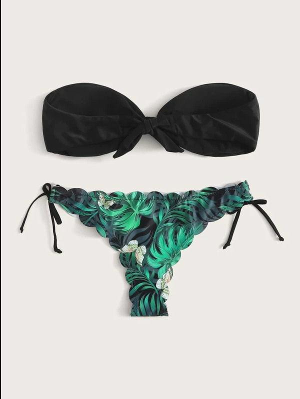 Ensemble de bikini deux pièces élégant à imprimé léopard