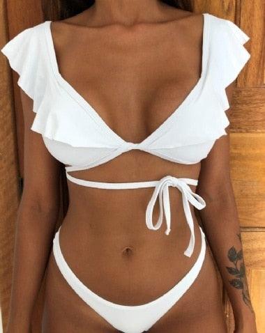 Ensemble de bikini deux pièces élégant à imprimé léopard