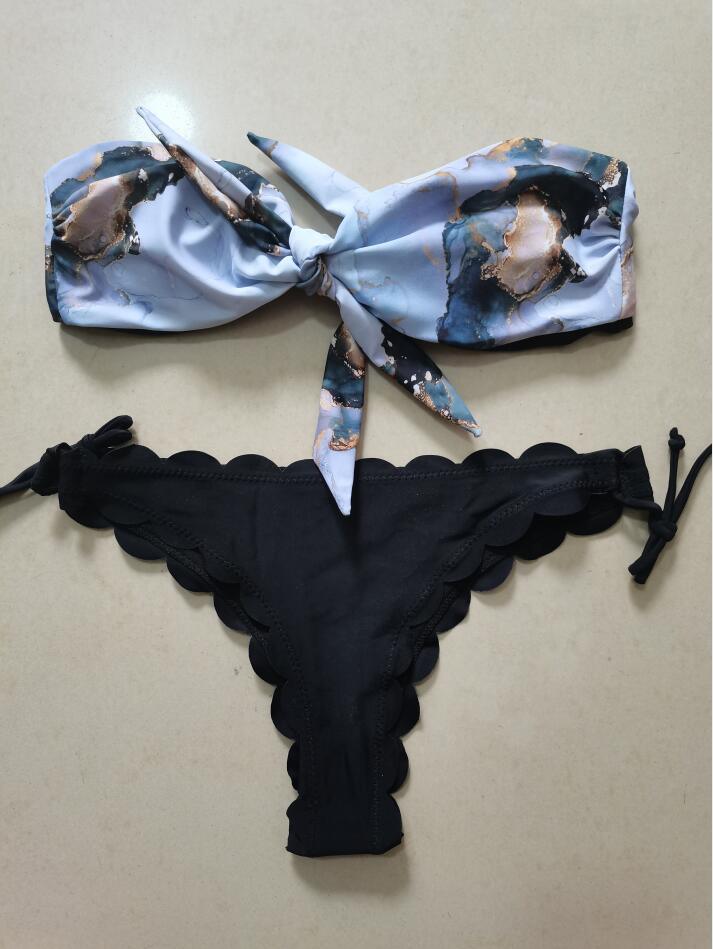 Ensemble de bikini deux pièces élégant à imprimé léopard