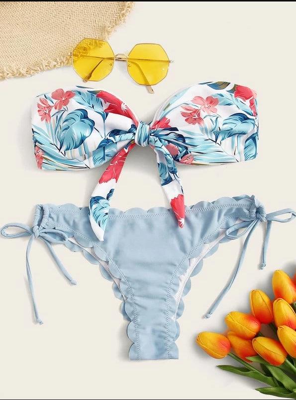 Ensemble de bikini deux pièces élégant à imprimé léopard