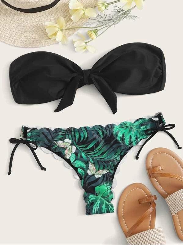 Ensemble de bikini deux pièces élégant à imprimé léopard