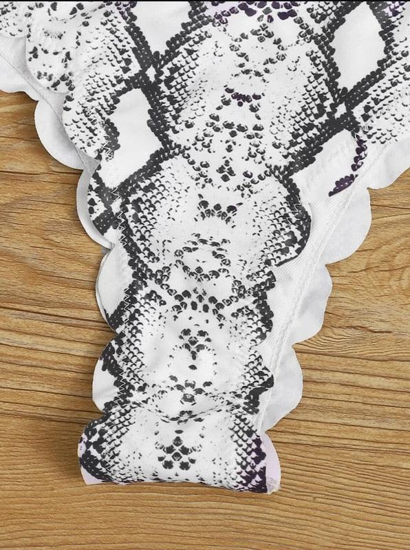Ensemble de bikini deux pièces élégant à imprimé léopard