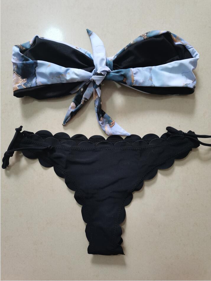 Ensemble de bikini deux pièces élégant à imprimé léopard