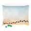 Beach Colored Paw Print Pet Bed | Cozy Dog & Cat Bed