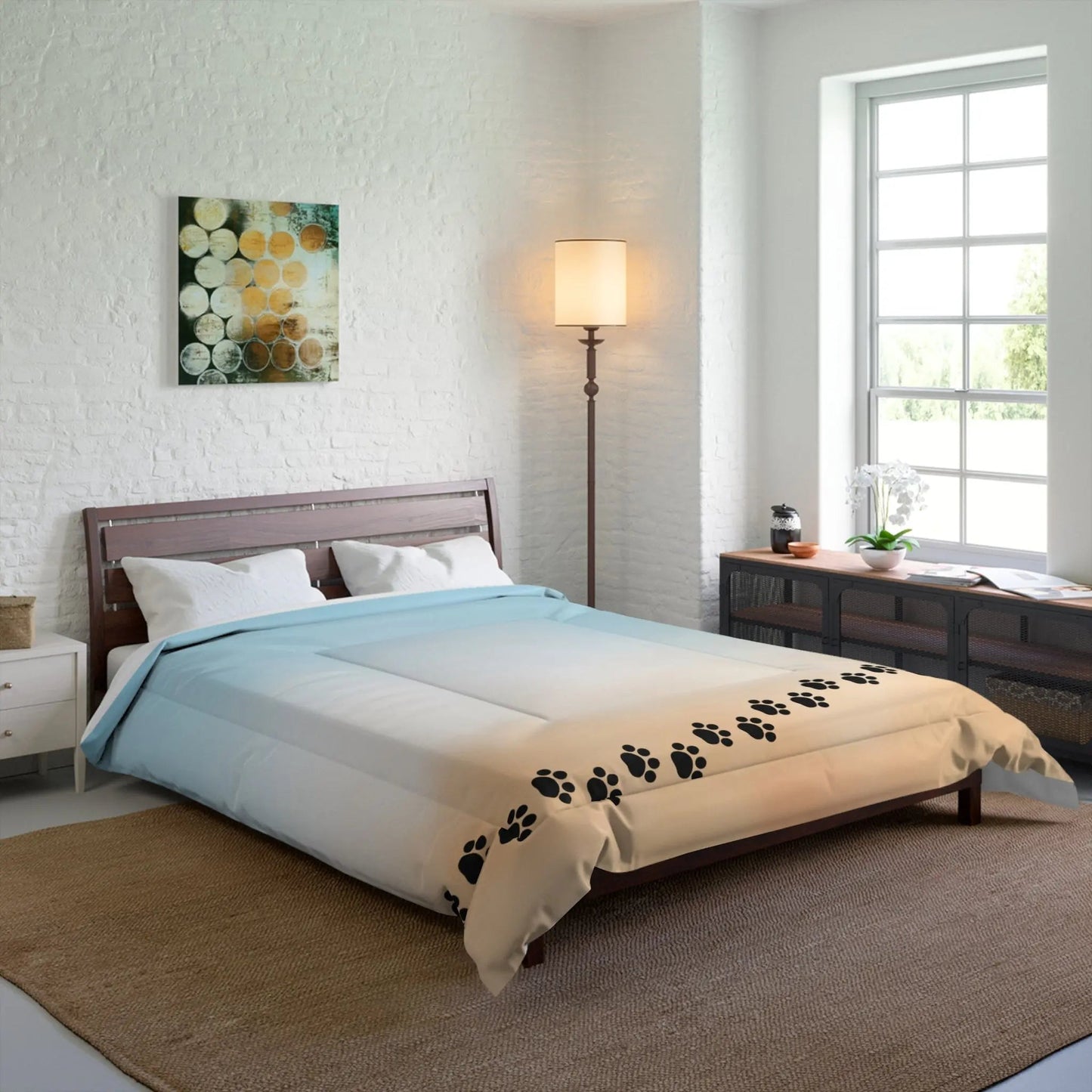 Paw Print Paradise Comforter - Perfect Bedding for Pet Enthusiasts - Korvel