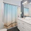 Rideau de Douche Ambiance Plage avec Empreintes de Pattes