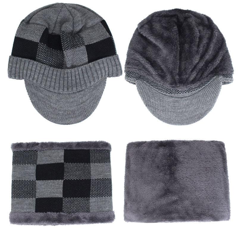 Allurelation Knitted Winter Beanie Set for Men