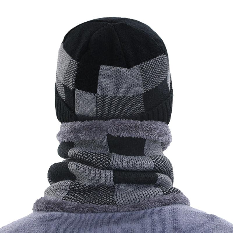 Allurelation Knitted Winter Beanie Set for Men