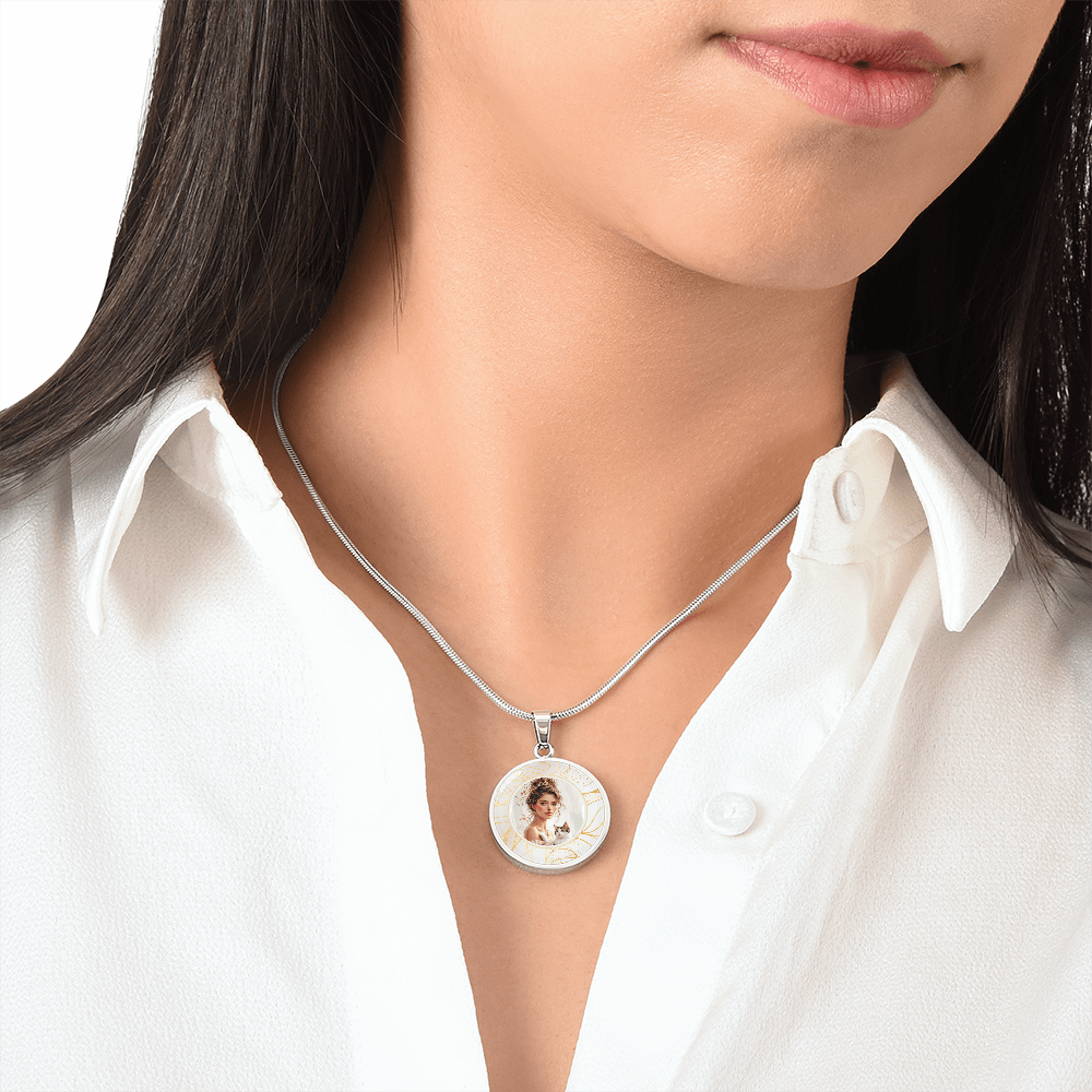Pendentif Collier Belle Dame aux Chats