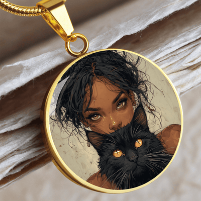 Collar de Pendiente de Dama de Gato Encantadora