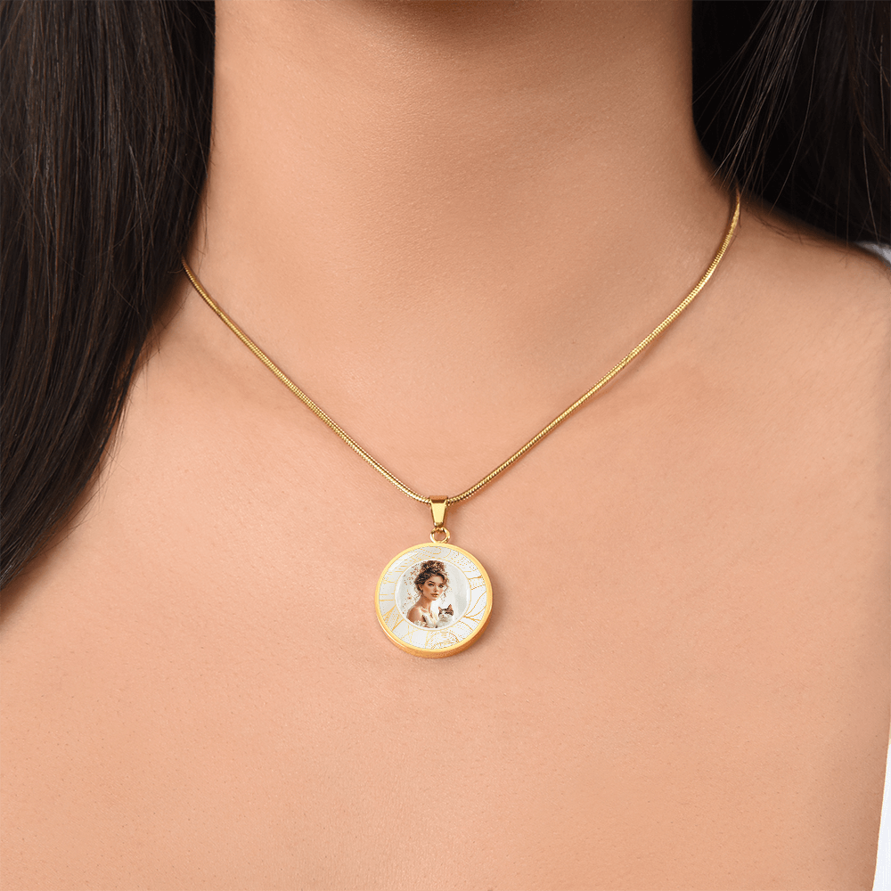 Pendentif Collier Belle Dame aux Chats
