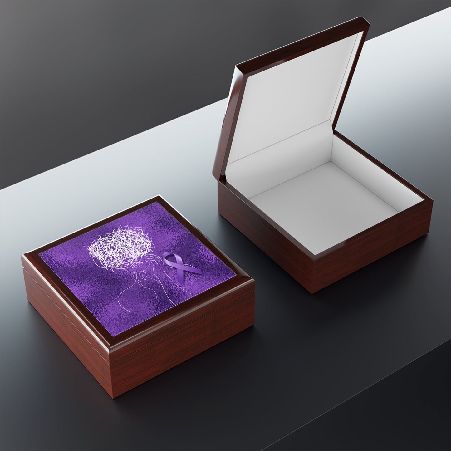 Elegant Epilepsy Brain Jewelry Box