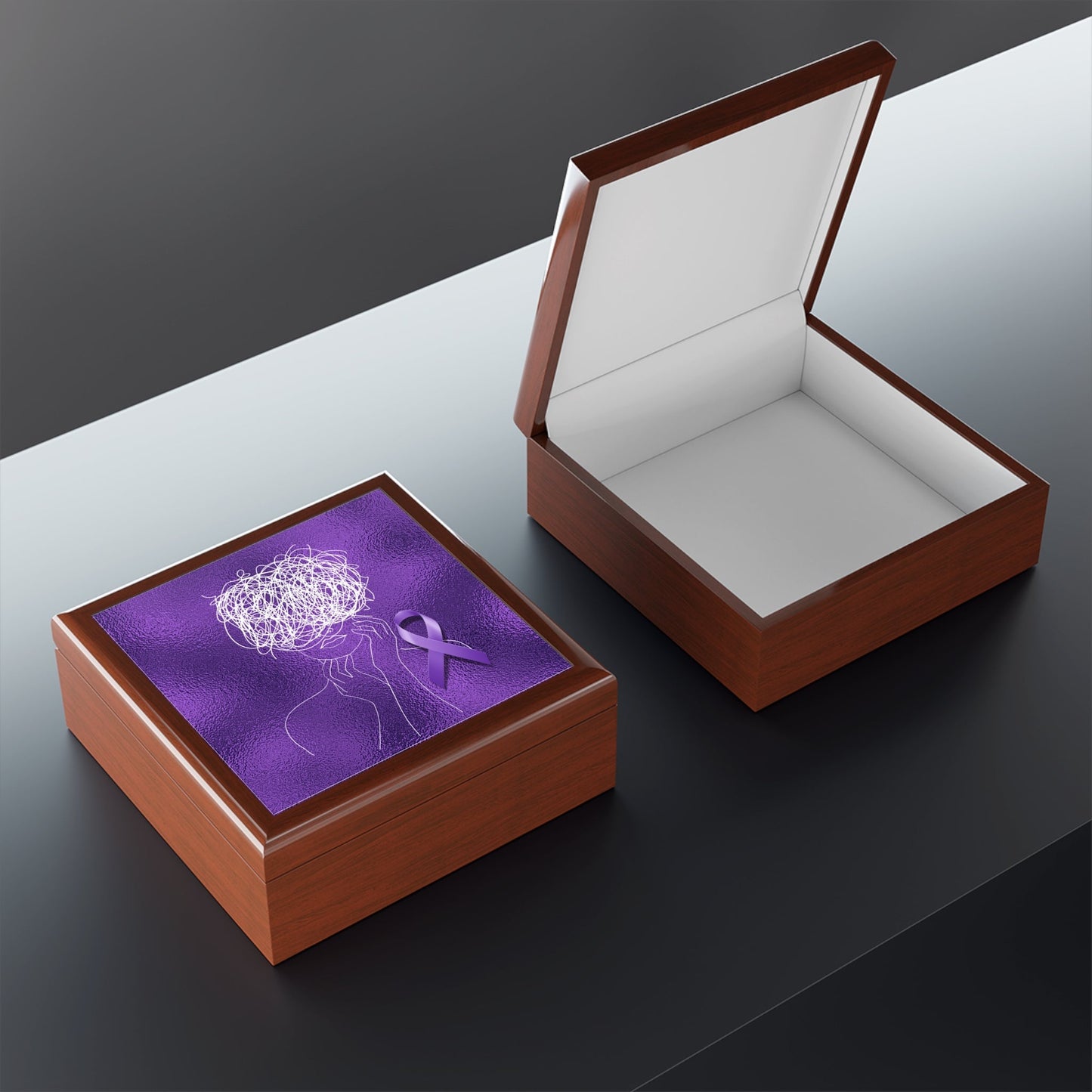 Elegant Epilepsy Brain Jewelry Box