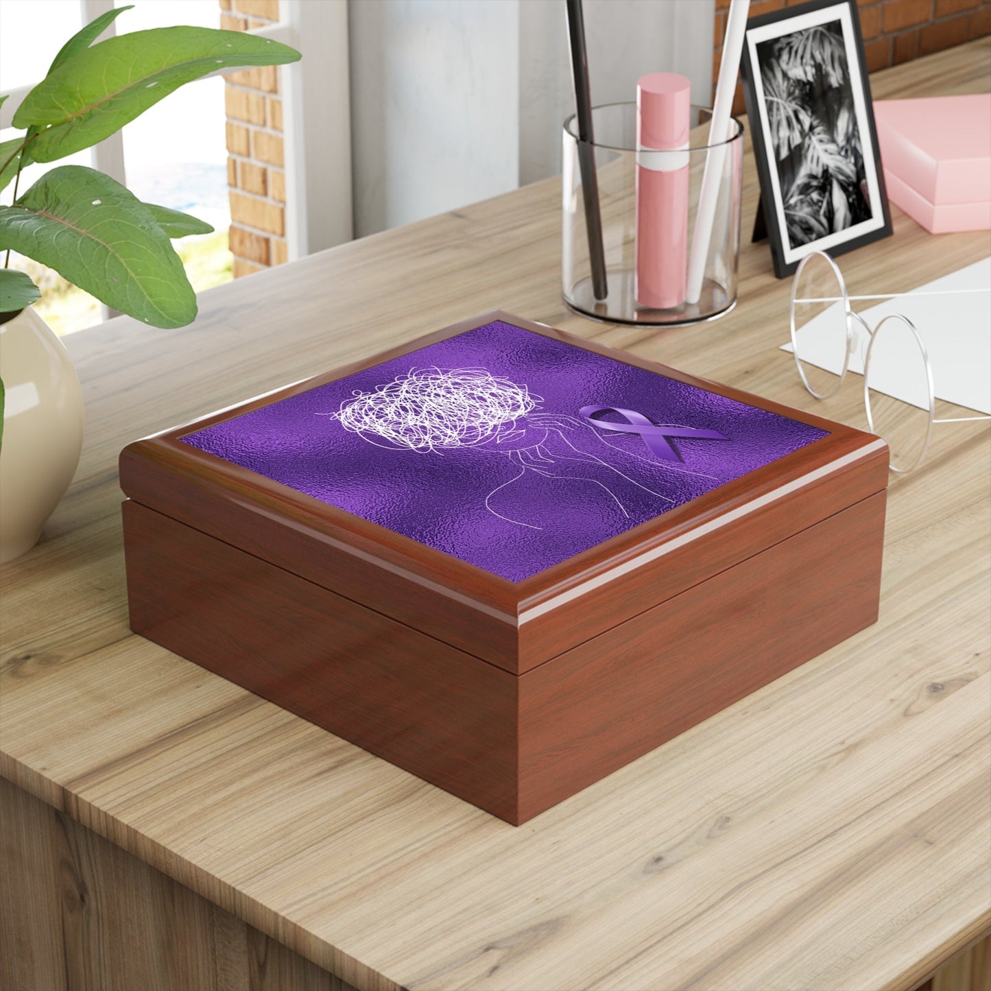 Elegant Epilepsy Brain Jewelry Box