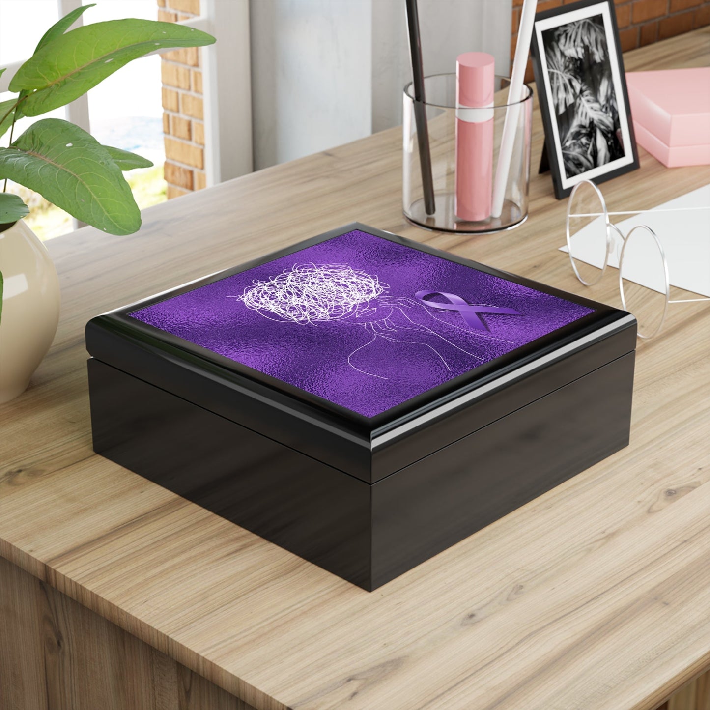 Elegant Epilepsy Brain Jewelry Box