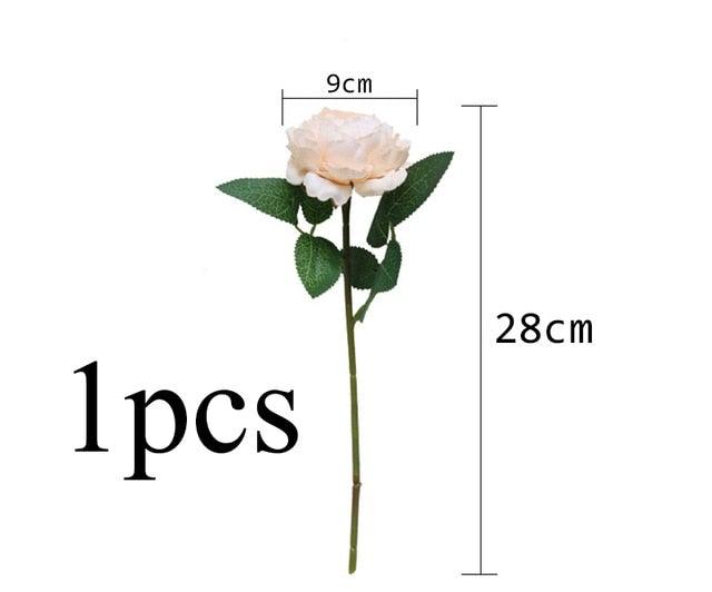 Lifelike Silk Rose & Peony Bouquet for Home & Wedding Decor - Korvel
