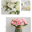 Lifelike Silk Rose & Peony Bouquet for Home & Wedding Decor - Korvel