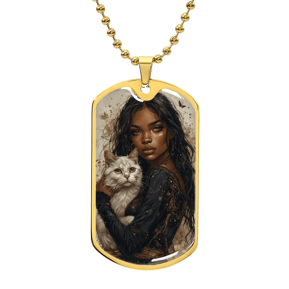 Empowering Cat Lover Dog Tag Necklace - Korvel