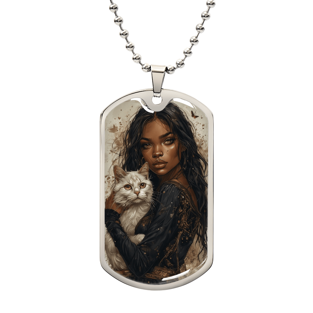 Empowering Cat Lover Dog Tag Necklace - Korvel