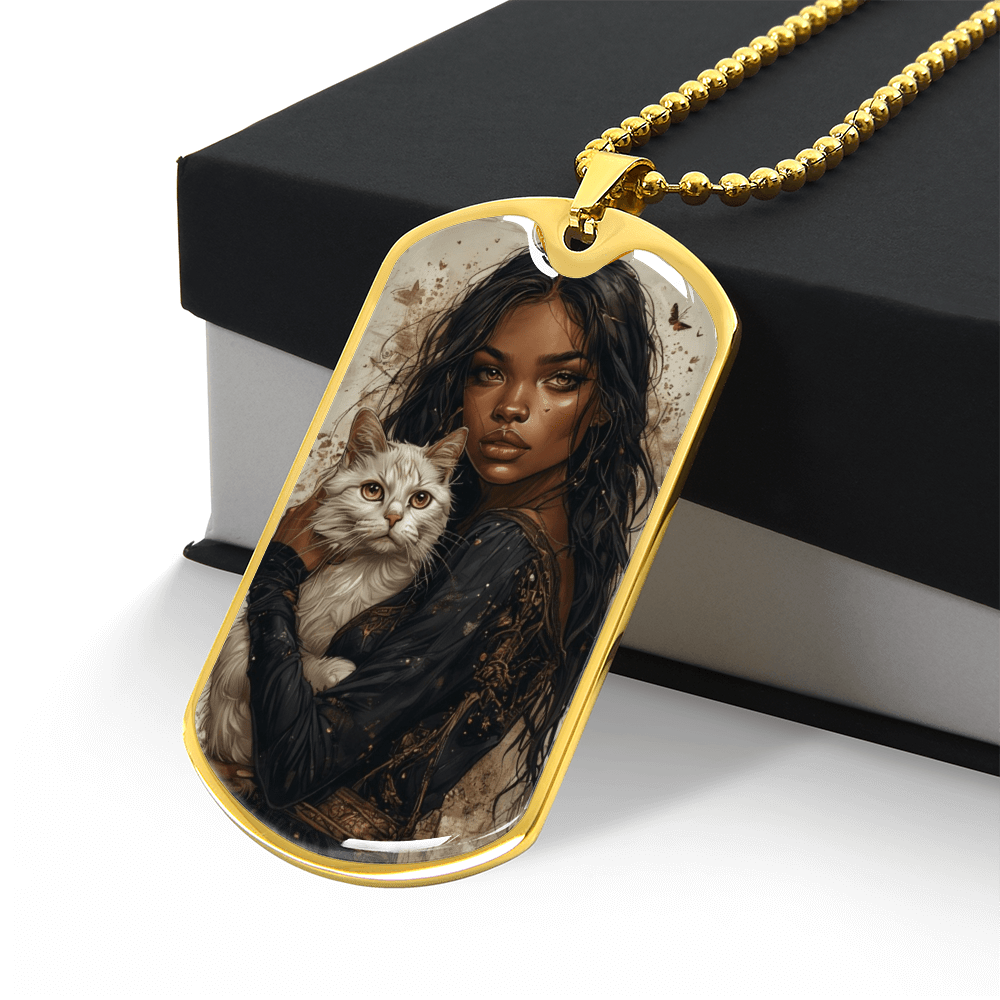 Empowering Cat Lover Dog Tag Necklace - Korvel