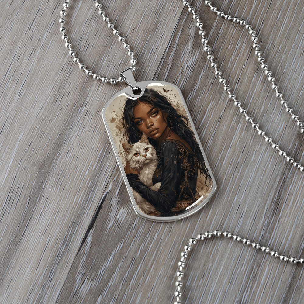 Empowering Cat Lover Dog Tag Necklace - Korvel