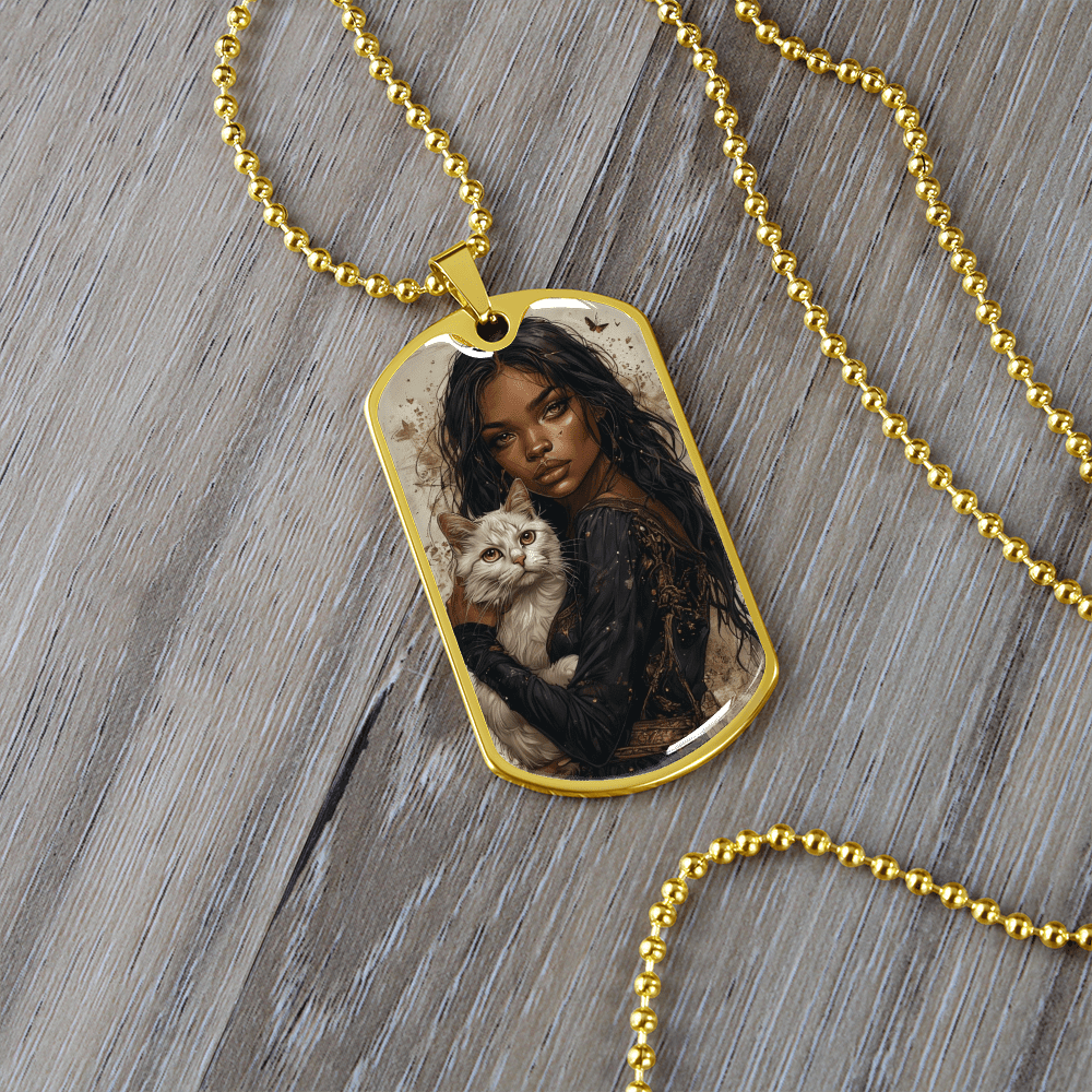 Empowering Cat Lover Dog Tag Necklace - Korvel