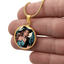 Pendentif Collier Charmant de Dame Chat Sorcière