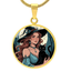 Pendentif Collier Charmant de Dame Chat Sorcière