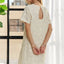 Applique Round Neck Short Sleeve Shift Dress