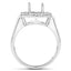 0.48 Carat White Diamond 14K White Gold Semi Mount Engagement Ring