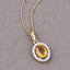 Colgante de Zafiro Amarillo y Diamante de 1.78 Quilates en Oro de 14K