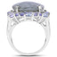 Bague en argent sterling de 13,99 carats en labradorite et tanzanite