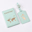Cubierta de Pasaporte Elegante de PU con Dorado de Mapa