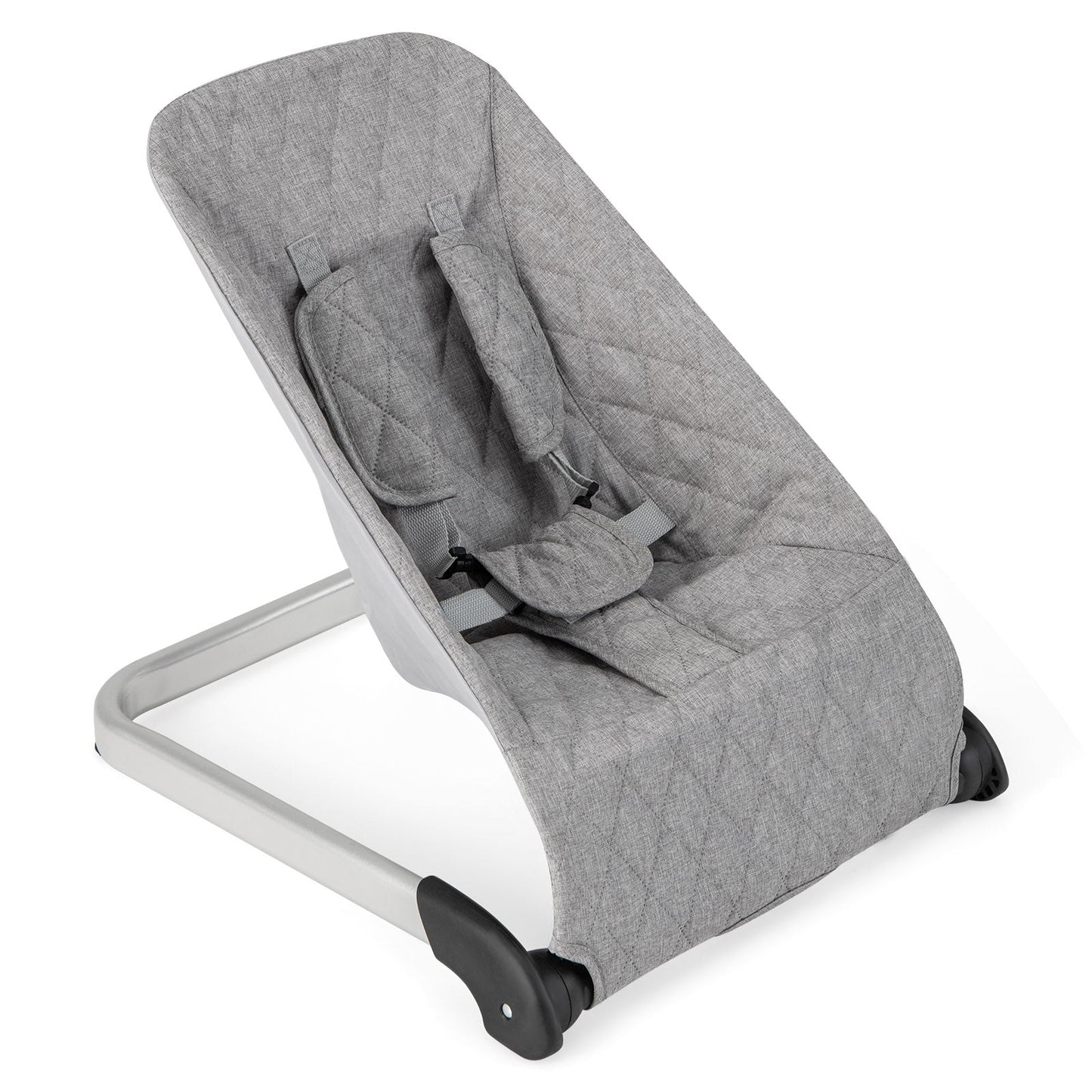 Asiento de rebote para bebés premium con marco de aluminio - Gris claro