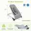 Asiento de rebote para bebés premium con marco de aluminio - Gris claro