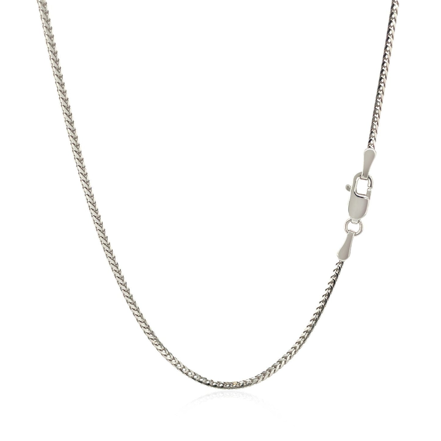 14k White Gold Franco Chain - 1.2mm Elegance
