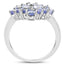 2.72 Carat Genuine Tanzanite Sterling Silver Engagement Ring