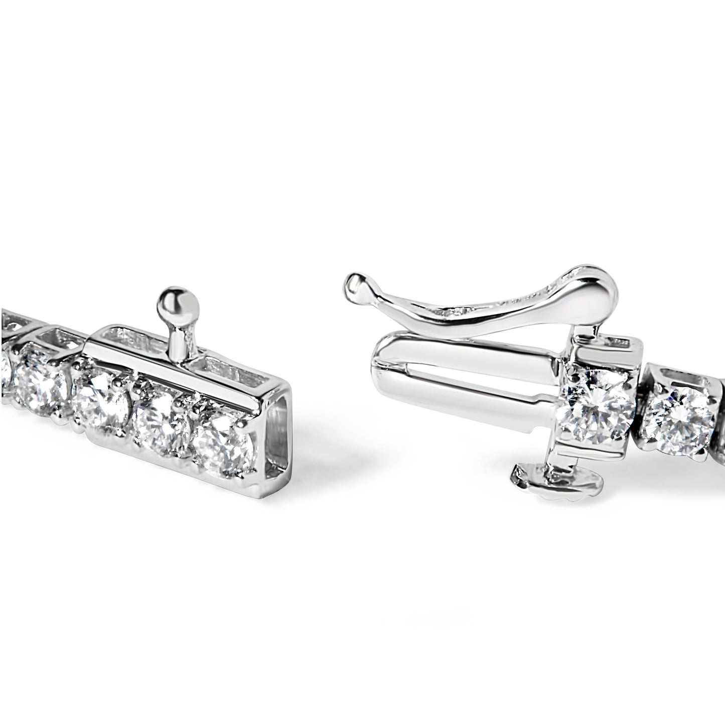 Bracelet de tennis en or blanc 14K avec diamants cultivés en laboratoire - 4,0 Cttw