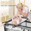 Parc de jeu multifonctionnel pour bébé avec matelas et table à langer - Beige