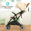 Gbruno Lightweight Aluminium Frame Baby Stroller - Net-Beige