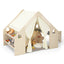 Tente de jeu pour enfants 6-en-1 avec tableau noir et rangement - Beige