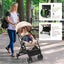 Gbruno Lightweight Aluminium Frame Baby Stroller - Net-Beige