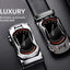 Cinturón Automático de Hebilla de Cuero Genuino Negro Premium para Hombres