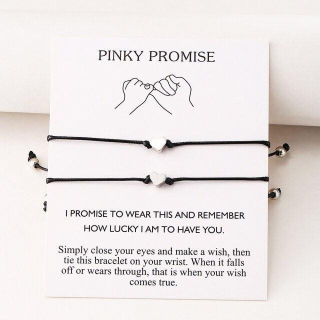 Bracelets Couple Cœur Meilleurs Amis - Bijoux Faits Main Ajustables